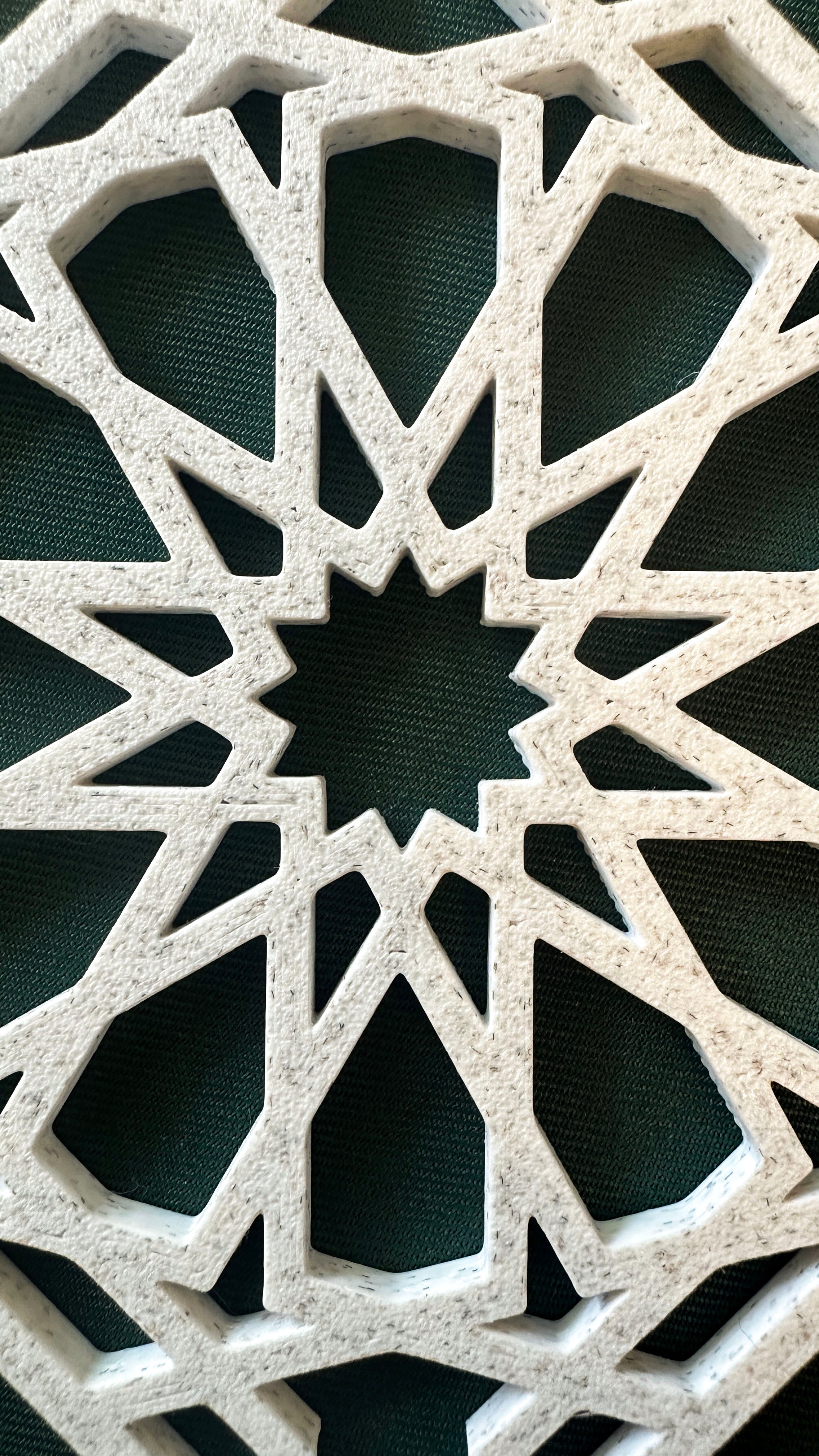 Islamic Geometric Coasters Set of 4 | Marble Effect Decorative | Moroccan Star Pattern | Islamic Home Decor Gift