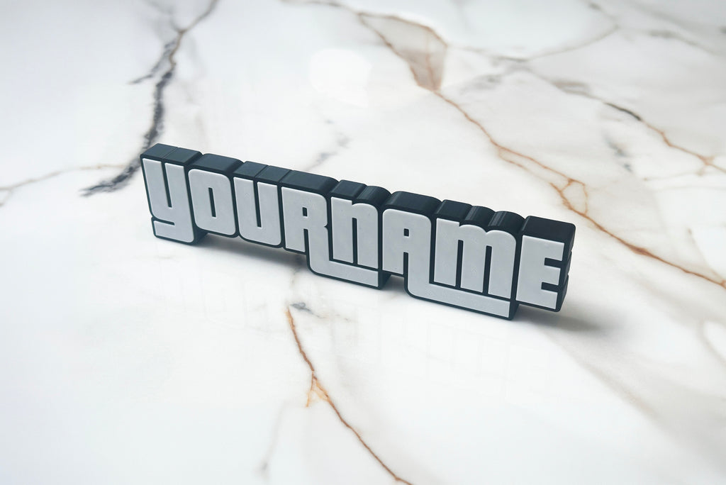 Personalised Gamer Name Sign | Custom 3D Name Plaque | Bold Gaming Font Name Display | Matching Keychain | Gift for Gamers | Gamertag