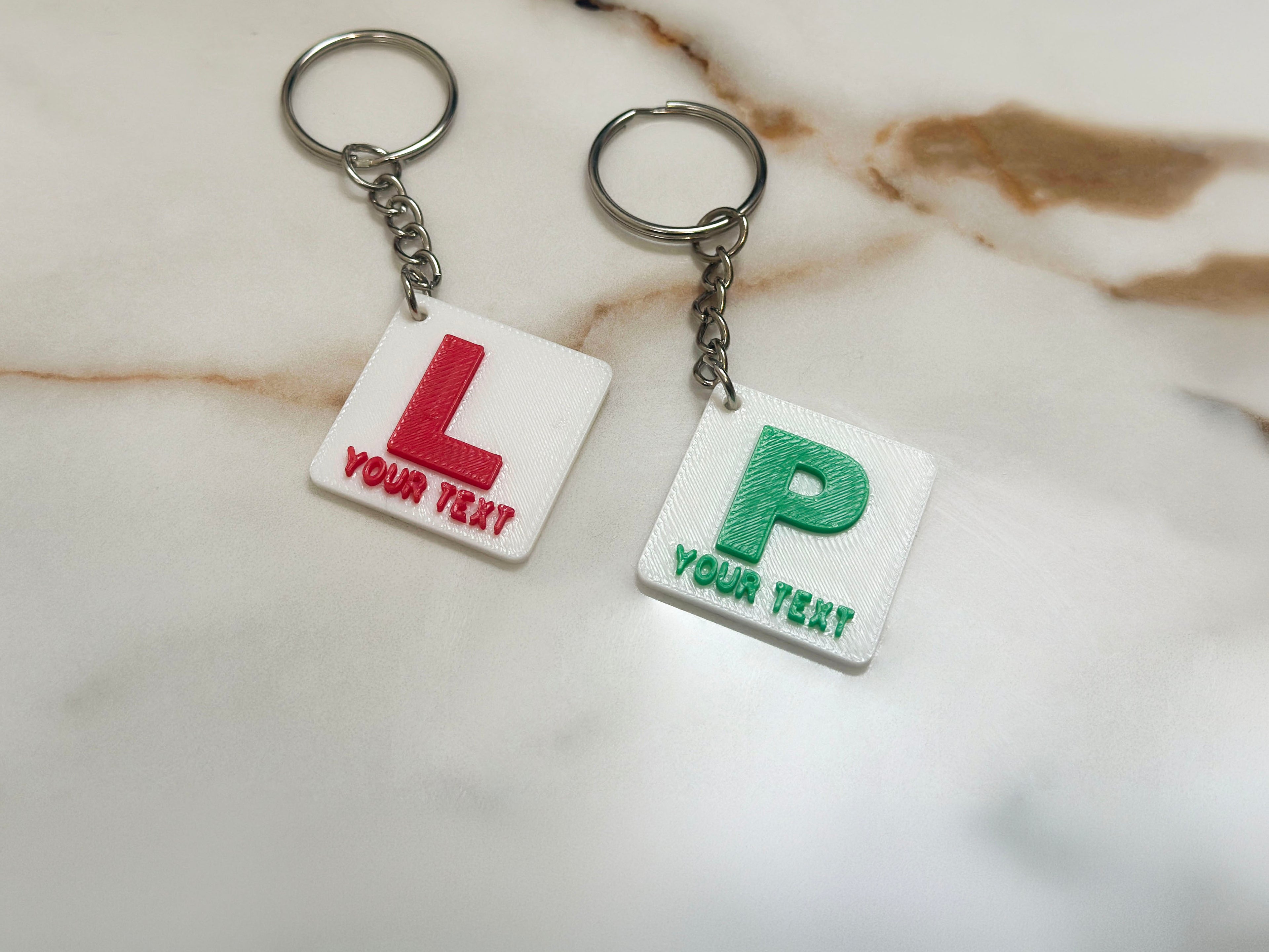 Personalised L Plate & P Plate Keyring | New Driver Gift | Learner Driver Passing Test Gift | Custom Name Keychain | Car Gift UK