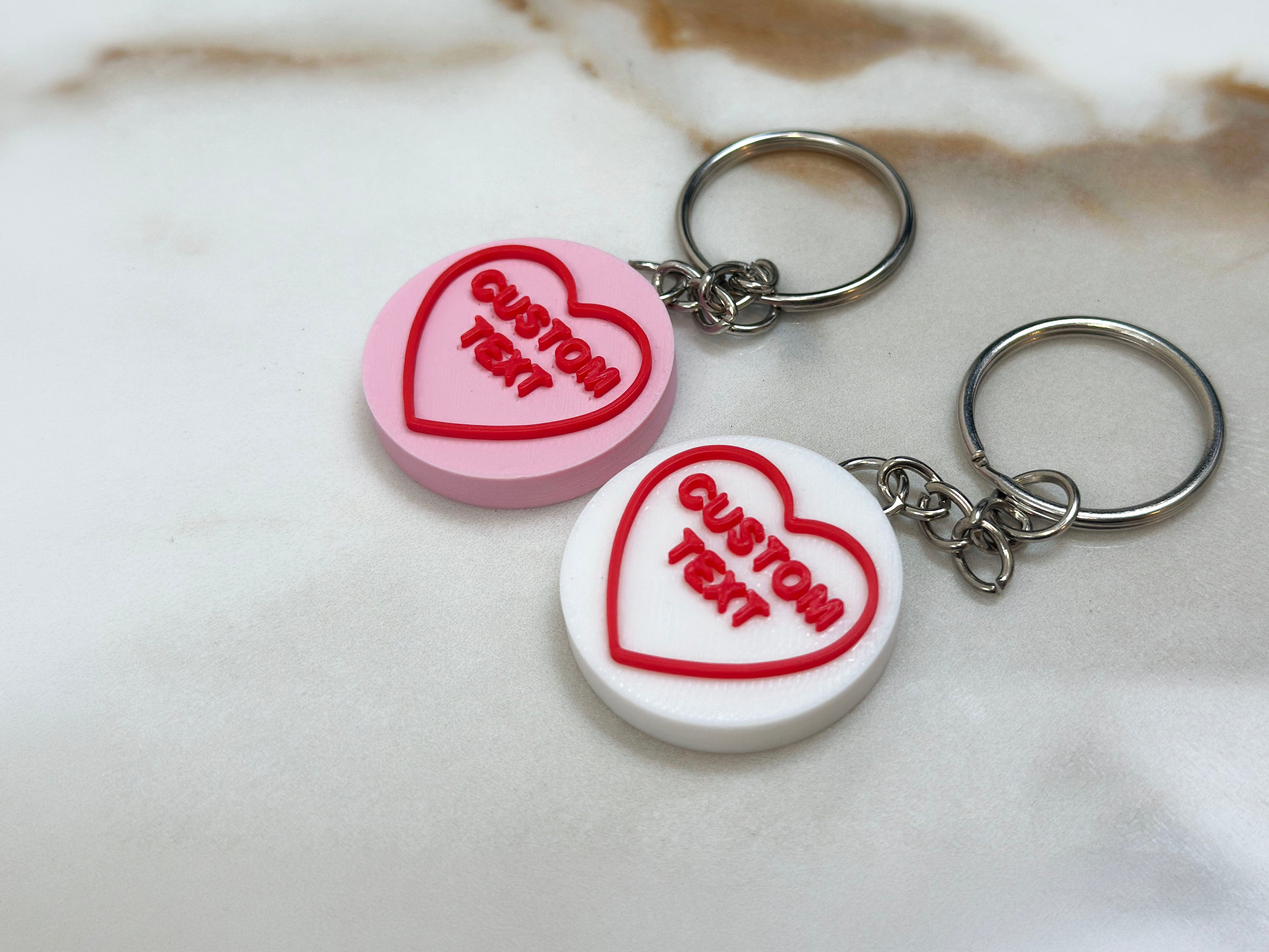 Personalised Love Heart Sweet Keyring | Custom Message Keychain | Valentine Gift for Her | Cute Bag Charm | Best Friend Gift | Wedding Gift