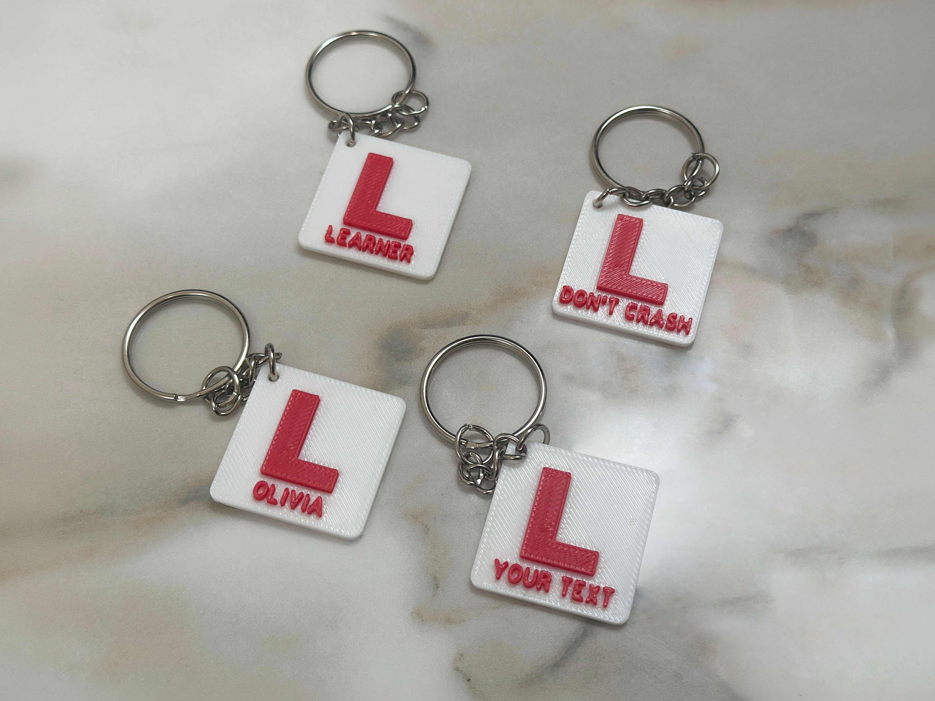 Personalised L Plate & P Plate Keyring | New Driver Gift | Learner Driver Passing Test Gift | Custom Name Keychain | Car Gift UK