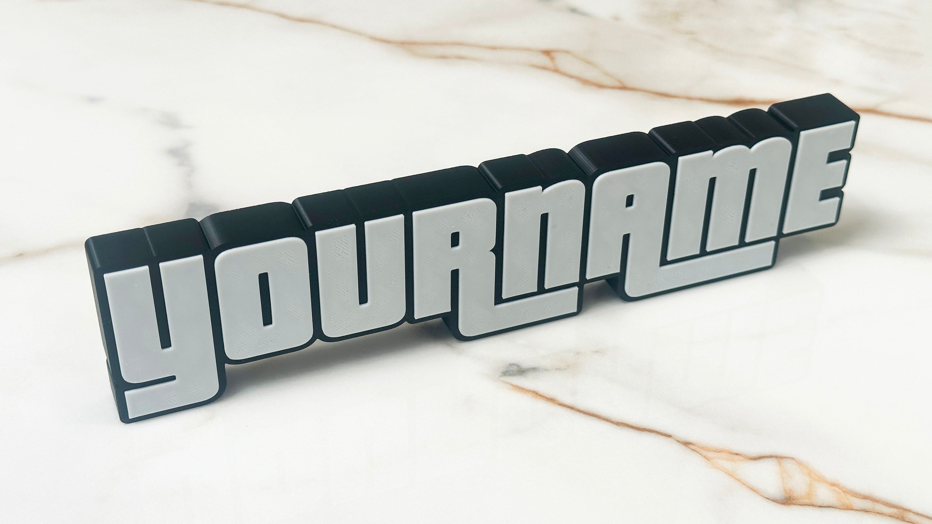 Personalised Gamer Name Sign | Custom 3D Name Plaque | Bold Gaming Font Name Display | Matching Keychain | Gift for Gamers | Gamertag