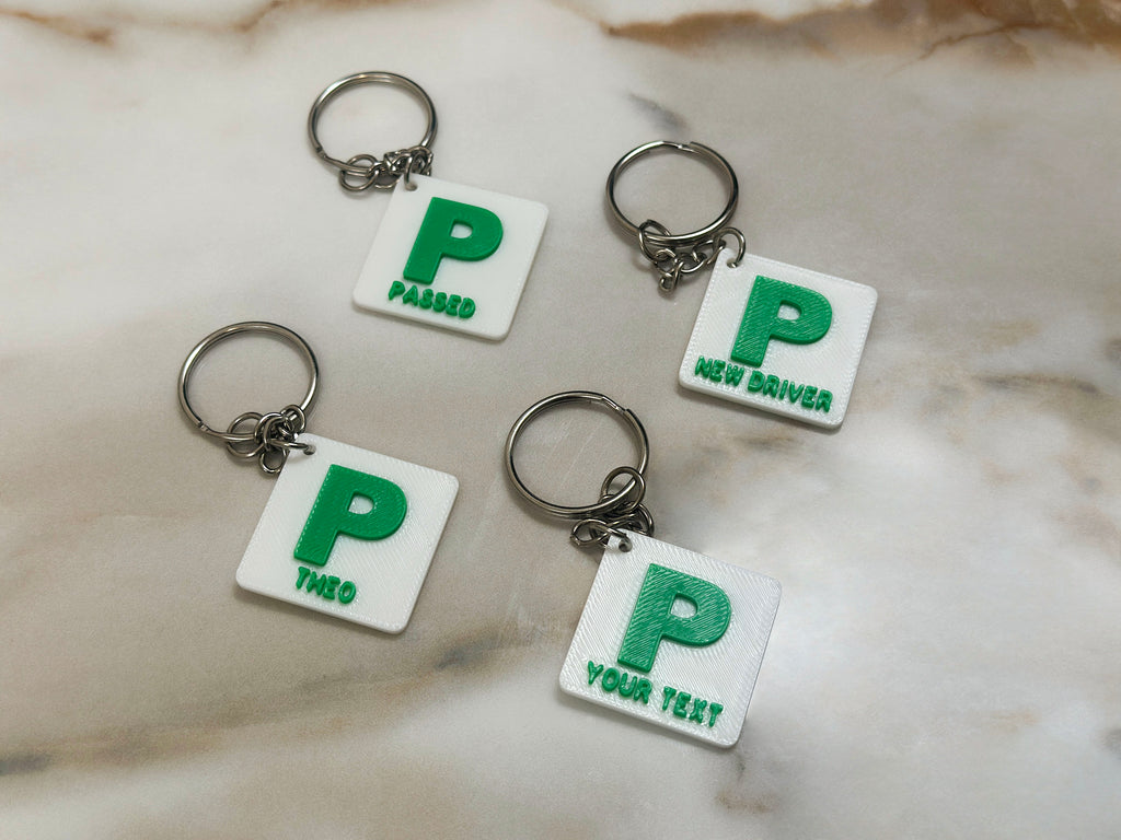 Personalised L Plate & P Plate Keyring | New Driver Gift | Learner Driver Passing Test Gift | Custom Name Keychain | Car Gift UK