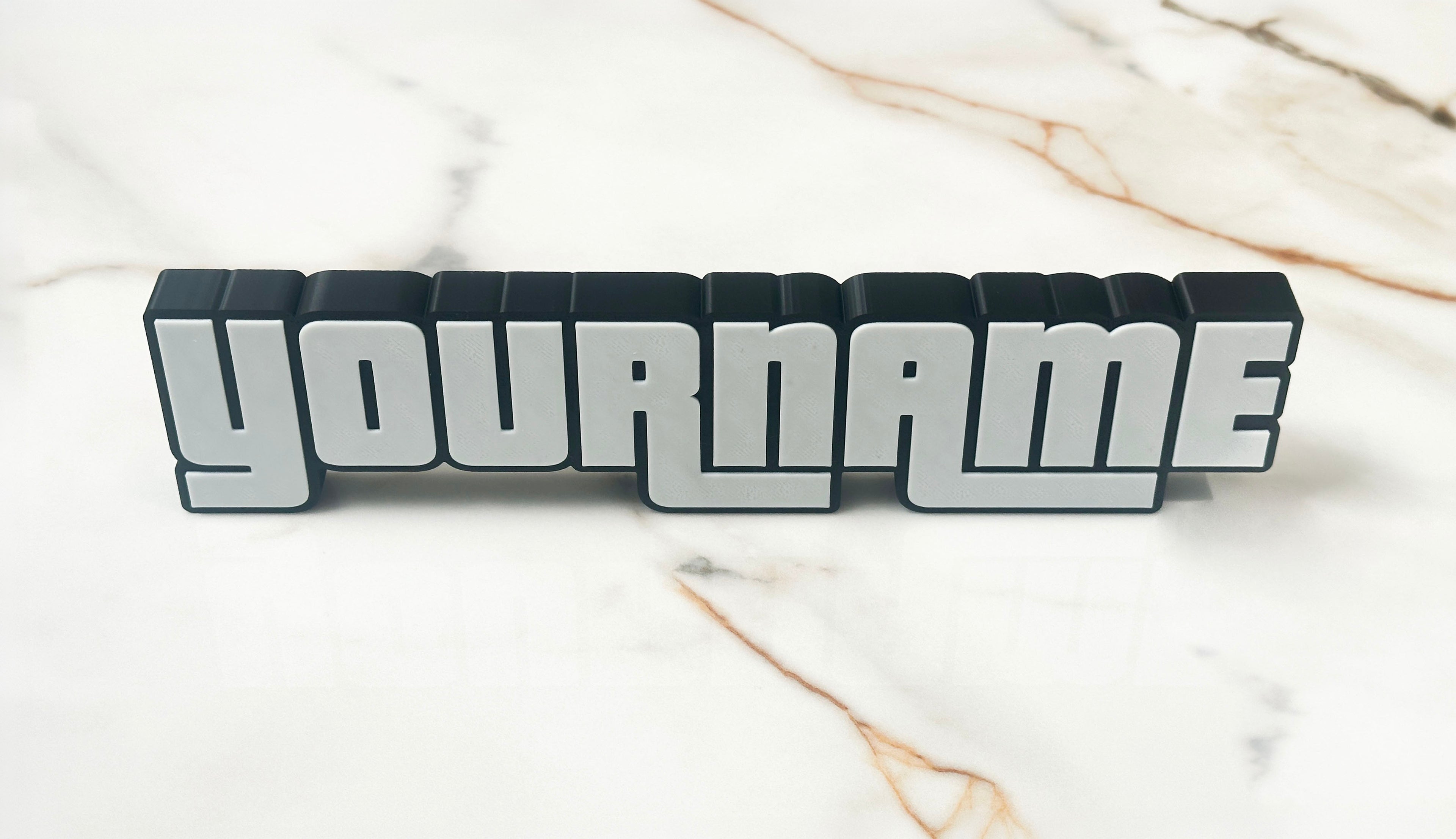 Personalised Gamer Name Sign | Custom 3D Name Plaque | Bold Gaming Font Name Display | Matching Keychain | Gift for Gamers | Gamertag