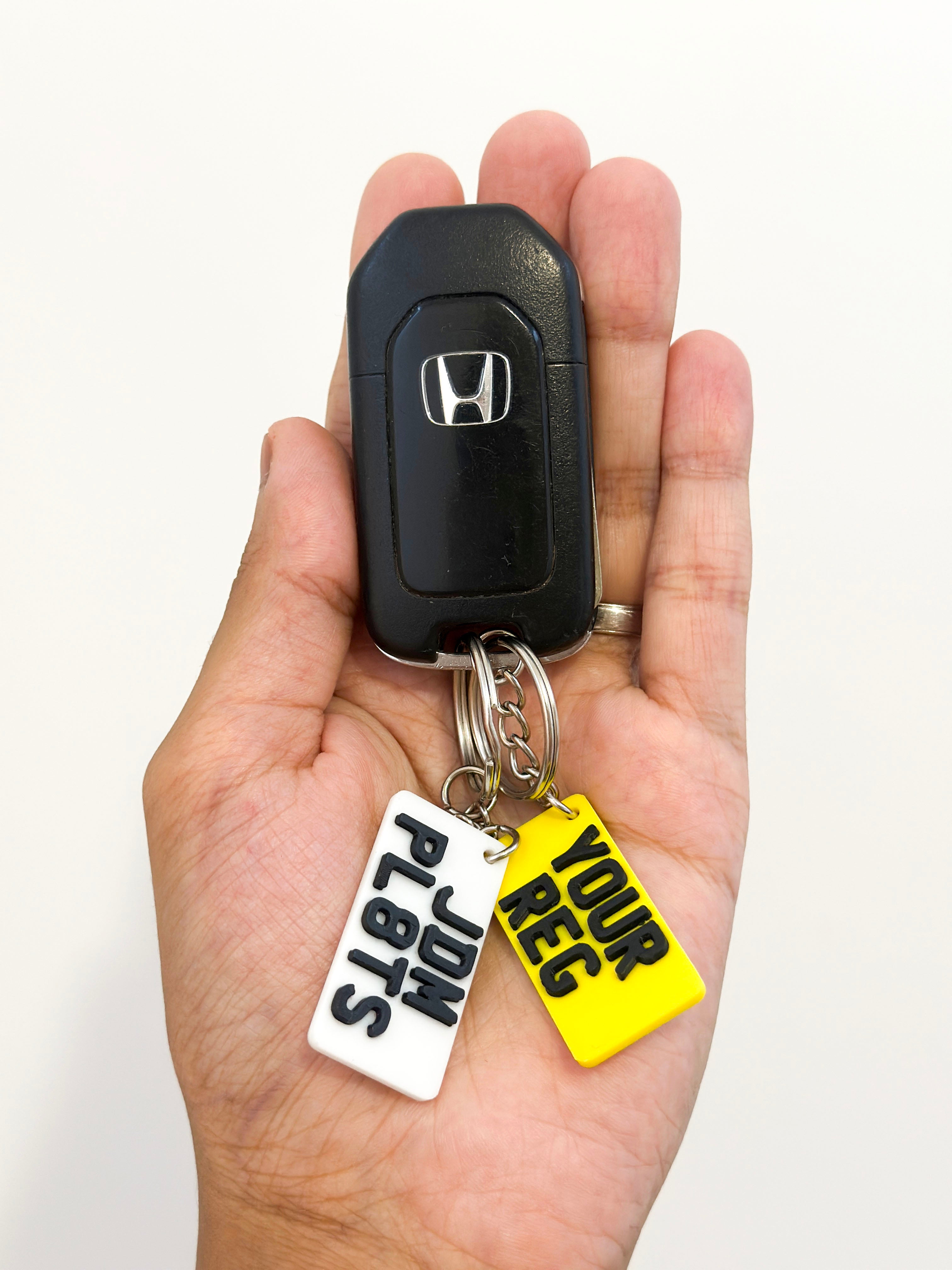 JDM Style Number Plate Keyring | Custom Car Reg Keychain | Rectangular Shape | Japanese Plate Style | Gift for Him Her | Car Enthusiast Gift