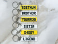 Personalised Number Plate Keyring | Custom Car Reg Keychain | Rectangular or Hex Shape | UK Plate Style | Gift for Him Her | Christmas