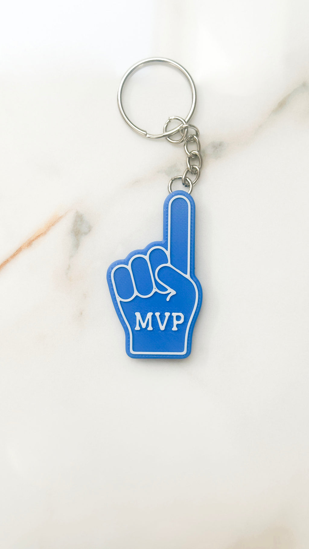 Foam Finger Keychain | Personalised Sports Fan | Custom Text Varsity Gift | Dad Mum Coach | Team Spirit | Personalised #1 Fan | Graduation