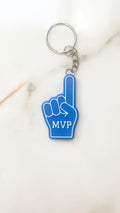 Foam Finger Keychain | Personalised Sports Fan | Custom Text Varsity Gift | Dad Mum Coach | Team Spirit | Personalised #1 Fan | Graduation