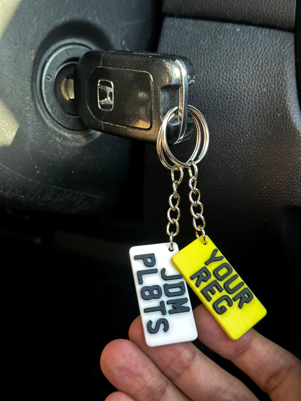 JDM Style Number Plate Keyring | Custom Car Reg Keychain | Rectangular Shape | Japanese Plate Style | Gift for Him Her | Car Enthusiast Gift