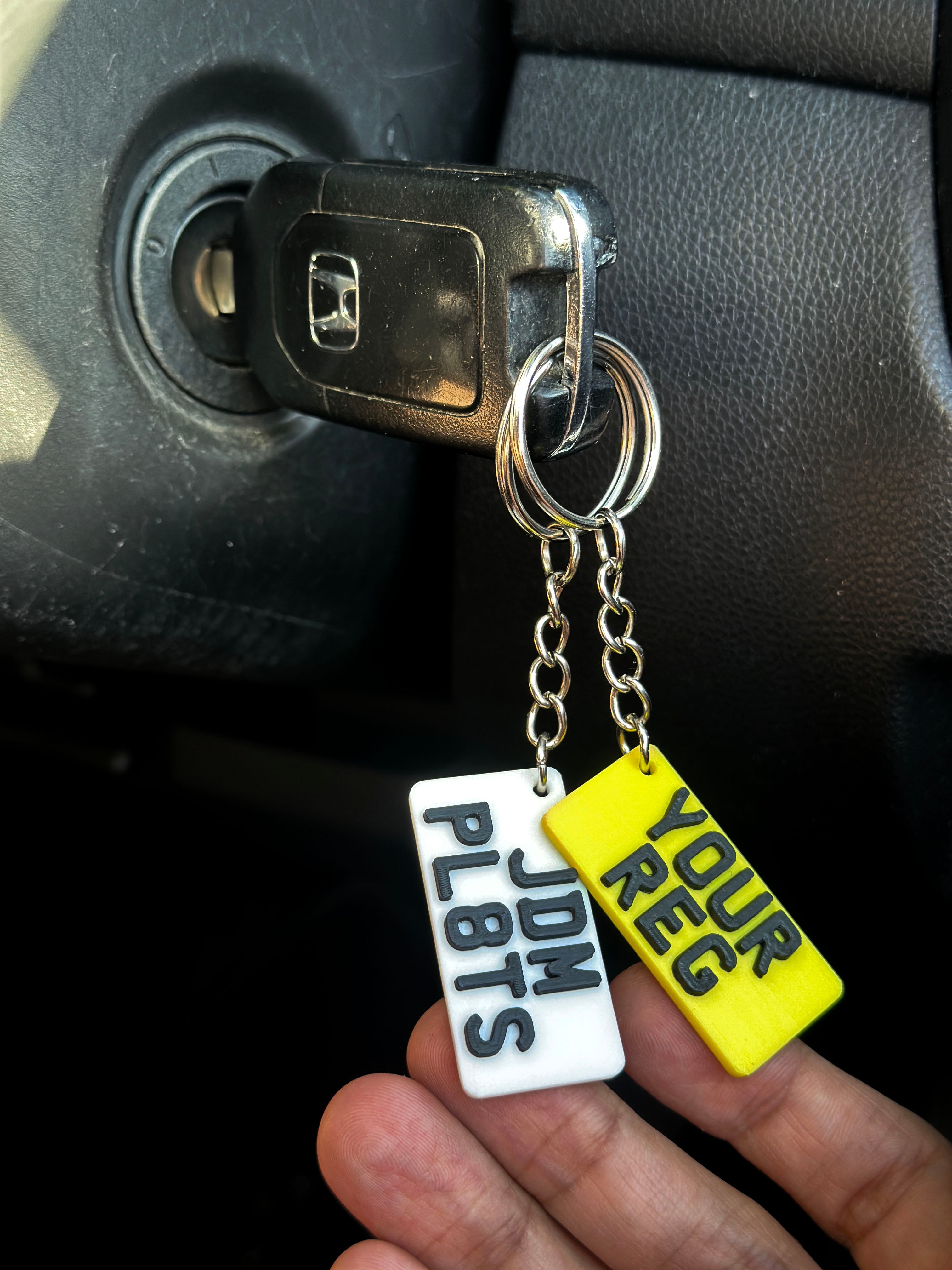 JDM Style Number Plate Keyring | Custom Car Reg Keychain | Rectangular Shape | Japanese Plate Style | Gift for Him Her | Car Enthusiast Gift