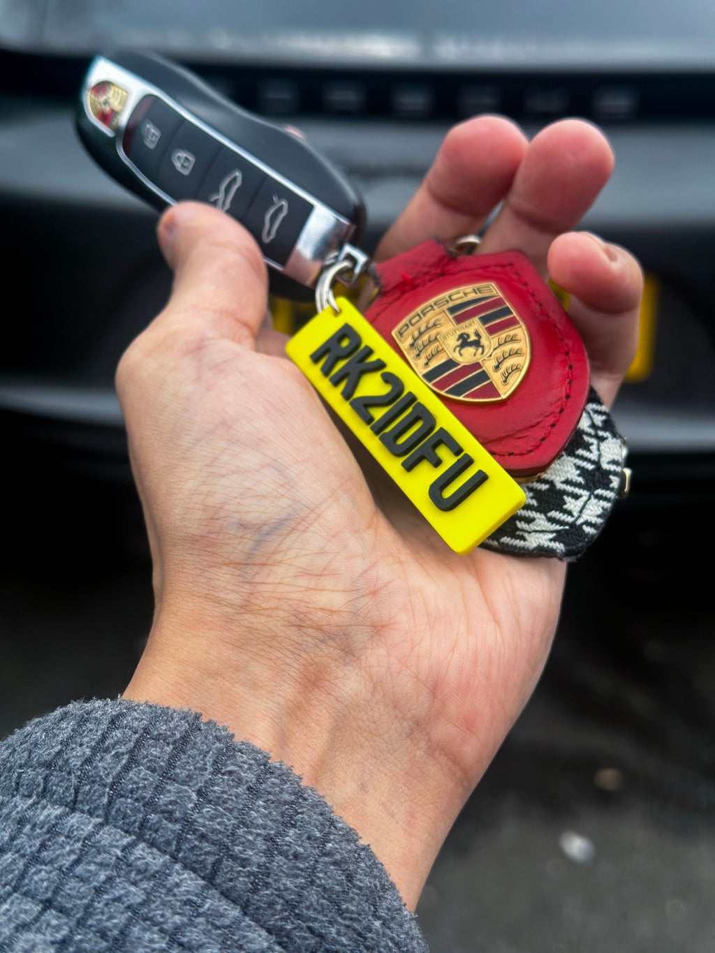 Personalised Number Plate Keyring | Custom Car Reg Keychain | Rectangular or Hex Shape | UK Plate Style | Gift for Him Her | Christmas