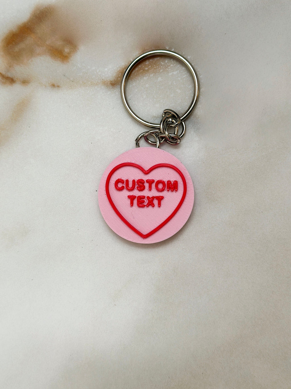 Personalised Love Heart Sweet Keyring | Custom Message Keychain | Valentine Gift for Her | Cute Bag Charm | Best Friend Gift | Wedding Gift