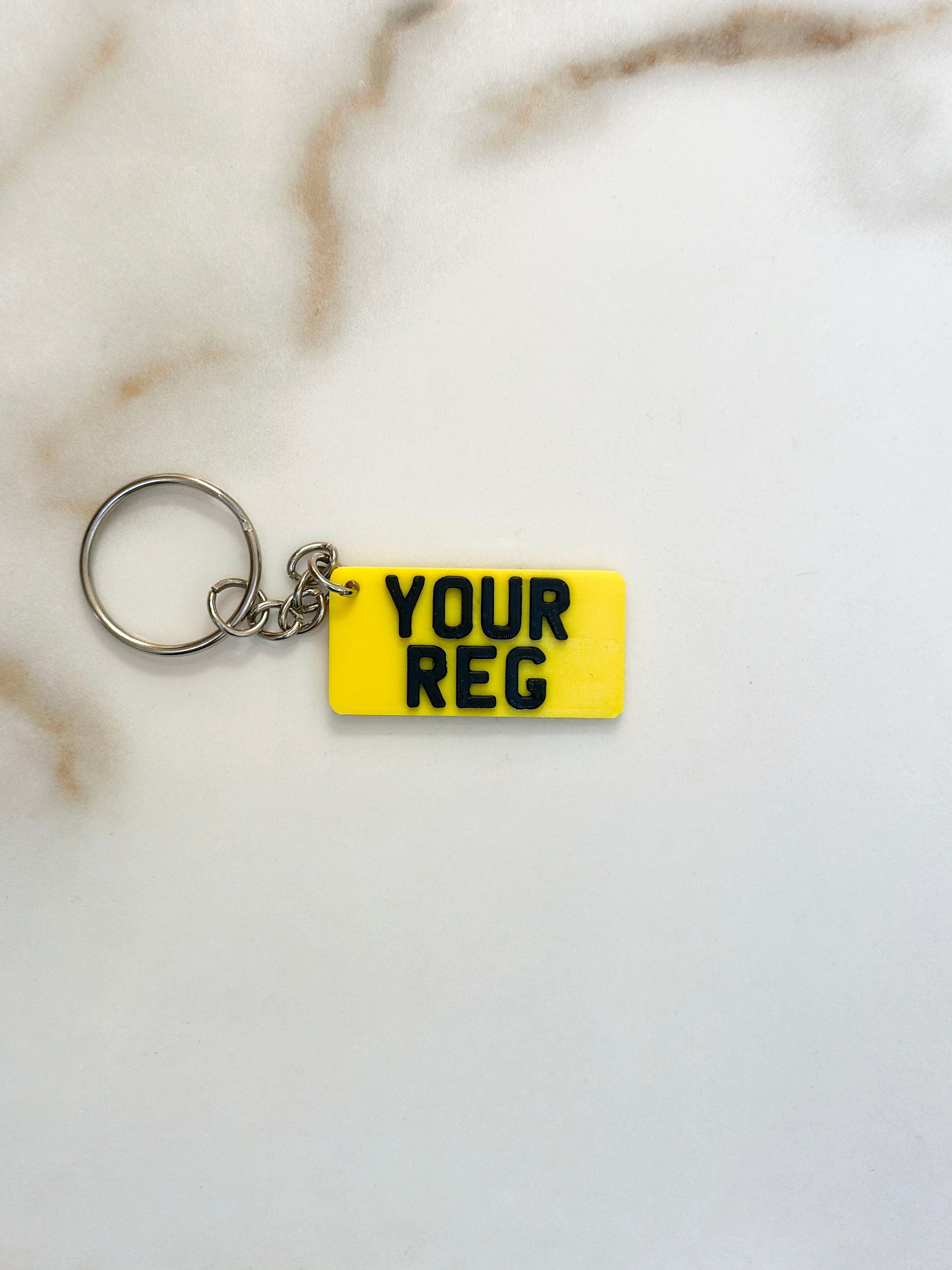 JDM Style Number Plate Keyring | Custom Car Reg Keychain | Rectangular Shape | Japanese Plate Style | Gift for Him Her | Car Enthusiast Gift