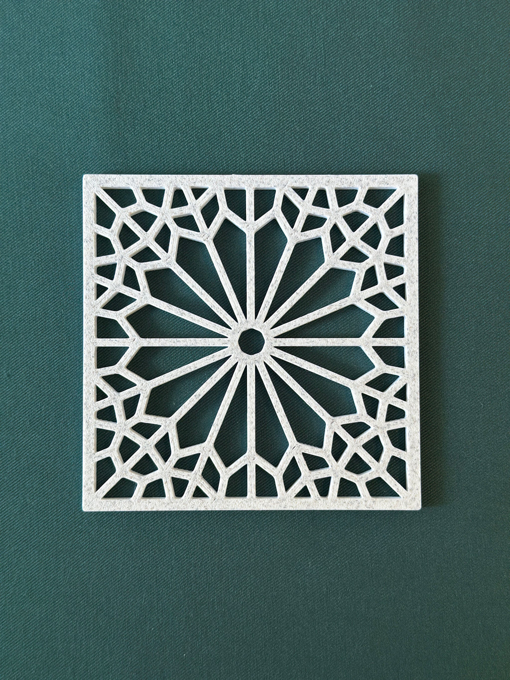 Islamic Geometric Coasters Set of 4 | Marble Effect Decorative | Moroccan Star Pattern | Islamic Home Decor Gift